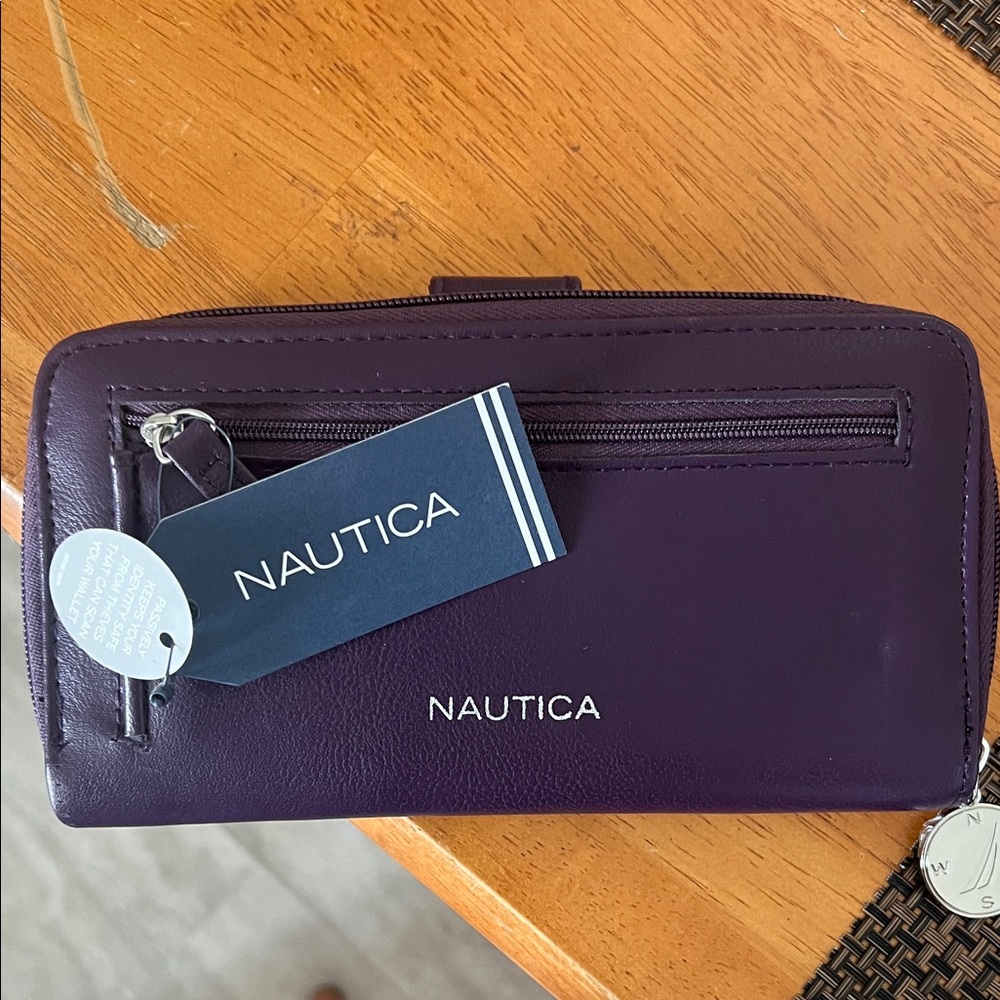 Nautica Deep Purple Zip-Around Wallet